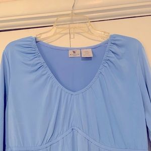 Darling Empire Waist Top Blue